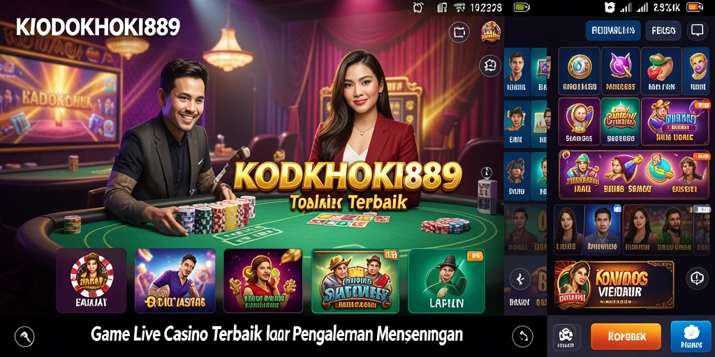 Tampilan gameplay KODOKHOKI889 dengan dealer profesional di meja permainan.