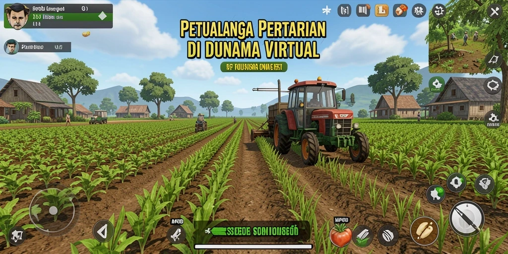 Tangkapan layar MPOID memperlihatkan momen seru saat bertani.