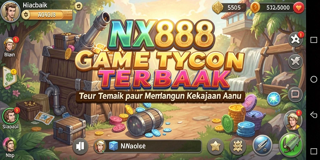 Gameplay NX888 menunjukkan interaksi bisnis yang dinamis dan kompetitif.