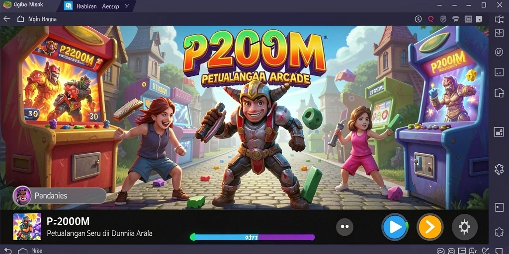 Gameplay seru P200M dengan banyak level dan karakter menarik.
