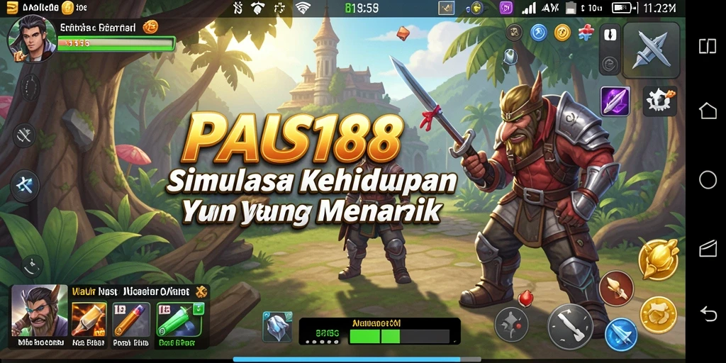 Screenshot utama PAUS188 menampilkan gameplay simulasi yang mendalam.