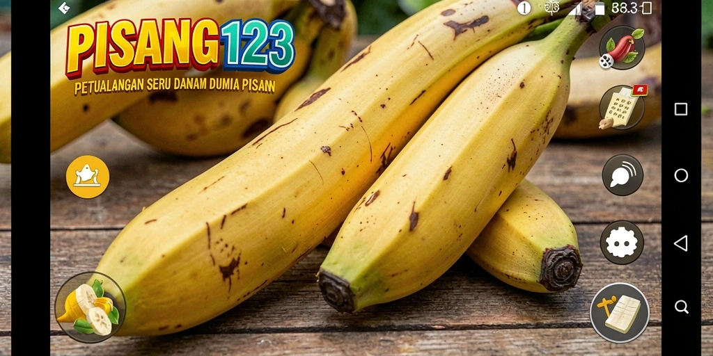 Screenshot utama PISANG123 menampilkan gameplay petualangan yang seru.