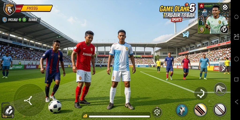 Tampilan gameplay PK95 yang menarik dan penuh aksi olahraga.