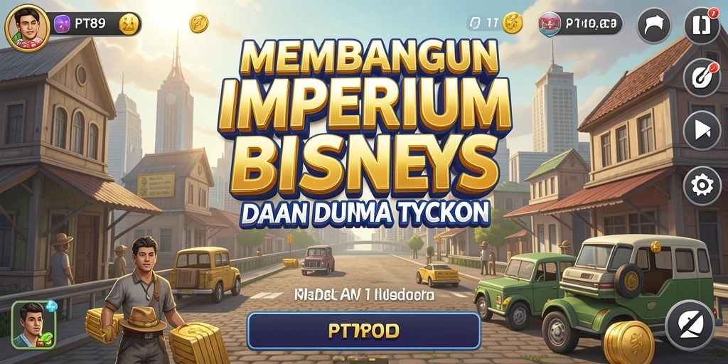 Tangkapan layar gameplay PT89 yang menampilkan pengelolaan bisnis Tycoon.