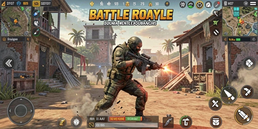 Gameplay menegangkan di SD107 dengan aksi Battle Royale yang seru.