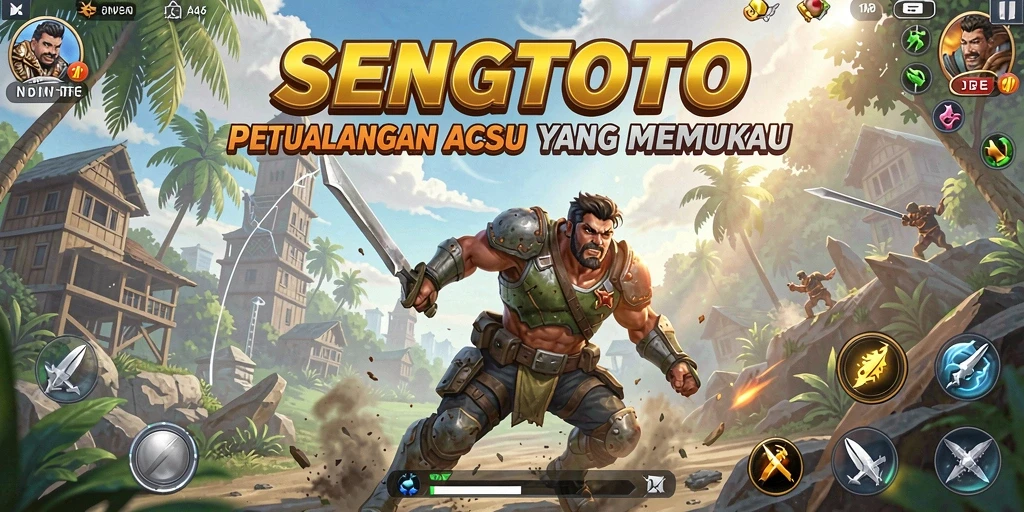 Screenshot SENGTOTO menampilkan pertempuran seru dalam aksi.
